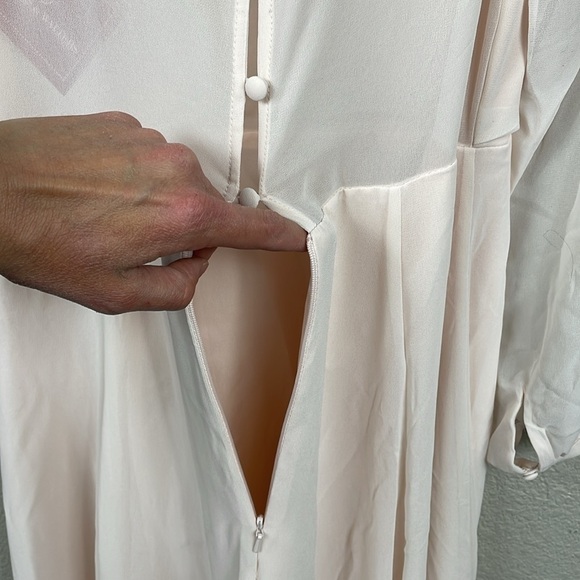 NWT Watters & Watters x BHLDN Nova Maxi Dress Ice Pink Chiffon Sz 2 - Picture 13 of 13